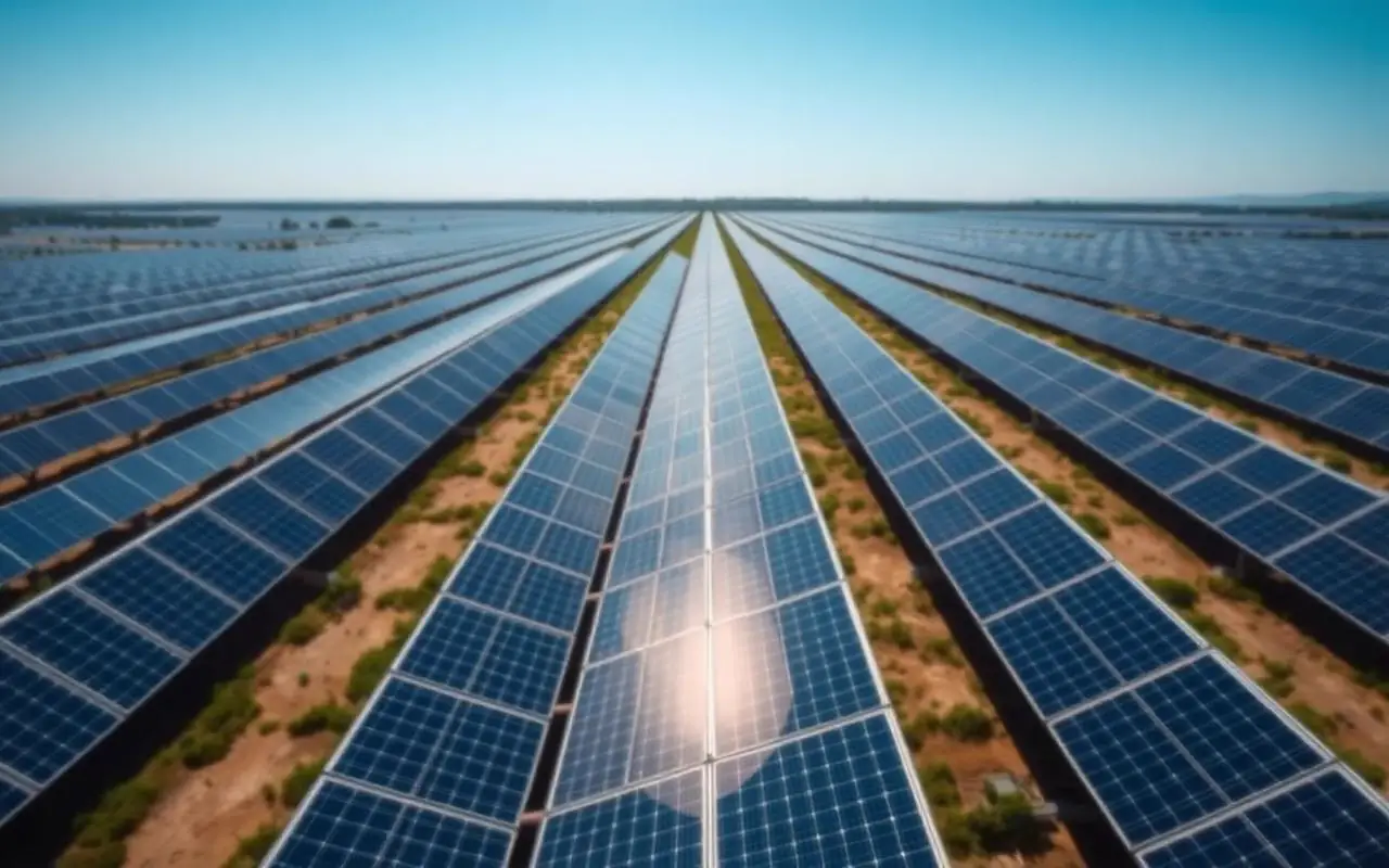 Large-scale solar farm in East Africa